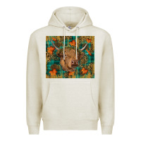 Oatmeal Heather Western Fall Cow Premium Hoodie - RanaPortraitStore