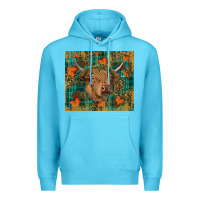 Ocean Blue Western Fall Cow Premium Hoodie - RanaPortraitStore