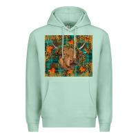 Seafoam Western Fall Cow Premium Hoodie - RanaPortraitStore