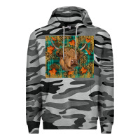Slate Camo Western Fall Cow Premium Hoodie - RanaPortraitStore