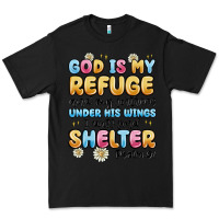 Black god is my refuge and my fortress under his wings Premium Tee - MaliasSmallBusiness