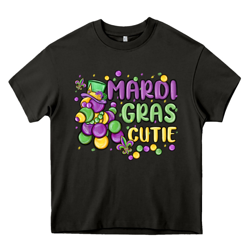 Mardi Gras Cutie Heavy Core Tee by MaliasSmallBusiness | Teevron