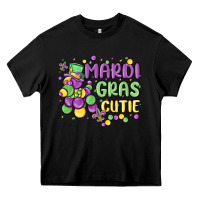 Black mardi gras cutie Heavy Core Tee - MaliasSmallBusiness