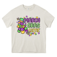 Cream mardi gras cutie Heavy Core Tee - MaliasSmallBusiness