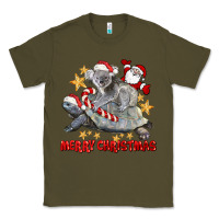 Army Green Merry Christmas Tortoise And Koala Classic Tee - LillyAllenDesigns