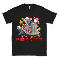 Black Merry Christmas Tortoise And Koala Classic Tee - LillyAllenDesigns