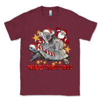 Burgundy Merry Christmas Tortoise And Koala Classic Tee - LillyAllenDesigns