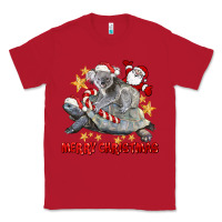 Red Merry Christmas Tortoise And Koala Classic Tee - LillyAllenDesigns