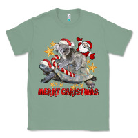 Sage Merry Christmas Tortoise And Koala Classic Tee - LillyAllenDesigns