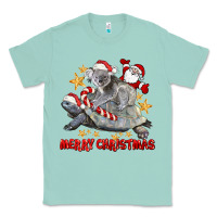 Seafoam Merry Christmas Tortoise And Koala Classic Tee - LillyAllenDesigns