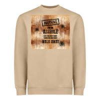 Mushroom warning i'm an asshole with rusty background Heavyweight Sweatshirt - TumblerDesignByShophia