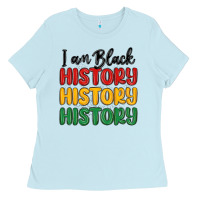Baby Blue i am black history Ladies Tee - MaliasSmallBusiness