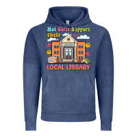Vintage Denim hot girls support their local library Vintage Hoodie - Artiststas