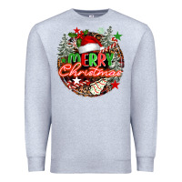 Heather Grey Merry christmas Premium Sweatshirt - FaDigitalArtStudio