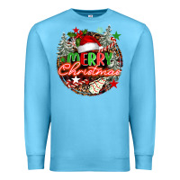 Ocean Blue Merry christmas Premium Sweatshirt - FaDigitalArtStudio