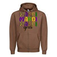 Chestnut mardi mardi mardi gras Zipper Hoodie - OliviaCreatesArt
