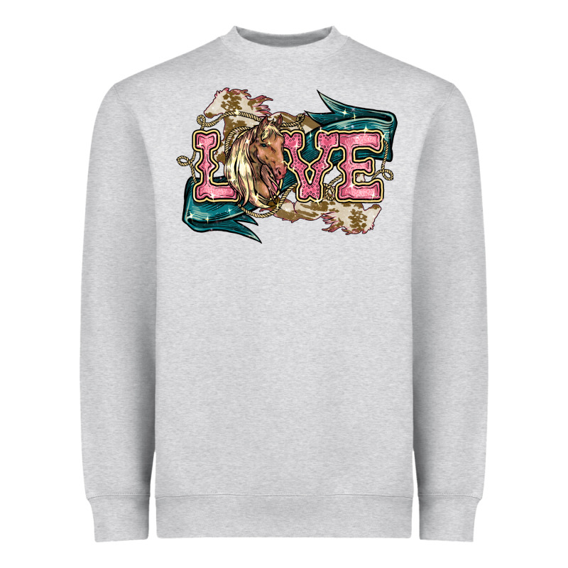 Love Horse Heavyweight Sweatshirt by HowdyJamesFarm | Teevron