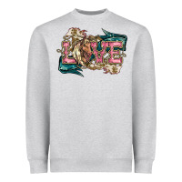 Heather Grey Love Horse Heavyweight Sweatshirt - HowdyJamesFarm