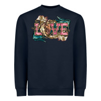Navy Love Horse Heavyweight Sweatshirt - HowdyJamesFarm
