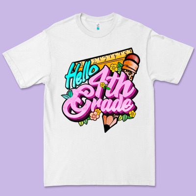 Hello 4th Grade Premium Tee Designed By Jahusdesignshop