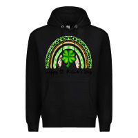 Black Happy St. Patrick's Day rainbow Premium Hoodie - OliviaCreatesArt