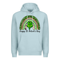 Blue Mist Happy St. Patrick's Day rainbow Premium Hoodie - OliviaCreatesArt