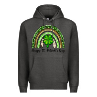 Charcoal Heather Happy St. Patrick's Day rainbow Premium Hoodie - OliviaCreatesArt