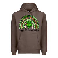 Coffee Happy St. Patrick's Day rainbow Premium Hoodie - OliviaCreatesArt