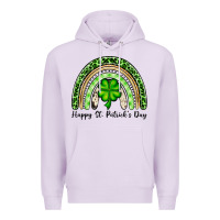 Lilac Happy St. Patrick's Day rainbow Premium Hoodie - OliviaCreatesArt