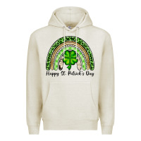 Oatmeal Heather Happy St. Patrick's Day rainbow Premium Hoodie - OliviaCreatesArt