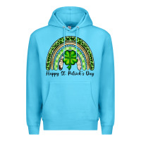 Ocean Blue Happy St. Patrick's Day rainbow Premium Hoodie - OliviaCreatesArt