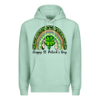 Seafoam Happy St. Patrick's Day rainbow Premium Hoodie - OliviaCreatesArt