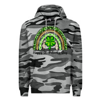 Slate Camo Happy St. Patrick's Day rainbow Premium Hoodie - OliviaCreatesArt