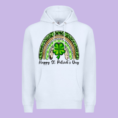 Happy St. Patrick's Day Rainbow Premium Hoodie Designed By Oliviacreatesart