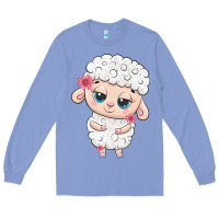 Colony Blue cute sheep Long Sleeve Tee - texasbilliewilder