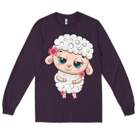 Plum cute sheep Long Sleeve Tee - texasbilliewilder