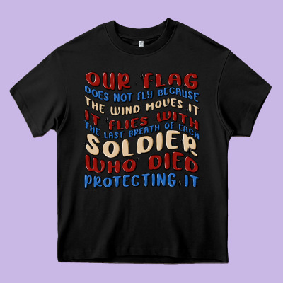 Our Flag Heavy Core Tee Designed By Maliassmallbusiness