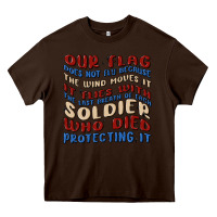 Chocolate Brown our flag Heavy Core Tee - MaliasSmallBusiness