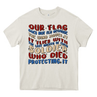 Cream our flag Heavy Core Tee - MaliasSmallBusiness