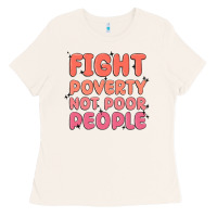 Bone fight poverty not poor people Ladies Tee - MaliasSmallBusiness