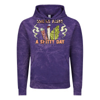 Cloud Purple smoke away a sh tty day Vintage Hoodie - Artiststas