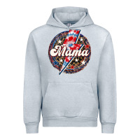 Heather Grey Western Mama Patriotic Urban Hoodie - LillyAllenDesigns