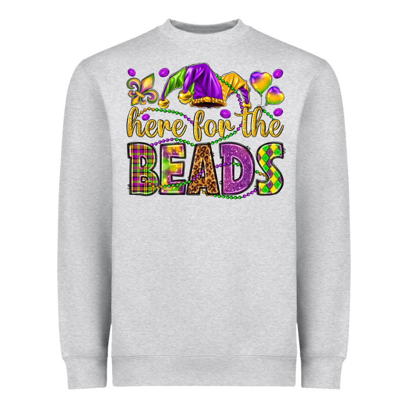 Here For The Beads Heavyweight Sweatshirt by HowdyJamesFarm | Teevron