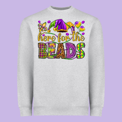 Here For The Beads Heavyweight Sweatshirt Designed By Howdyjamesfarm