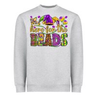 Heather Grey Here for the beads Heavyweight Sweatshirt - HowdyJamesFarm