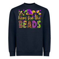 Navy Here for the beads Heavyweight Sweatshirt - HowdyJamesFarm