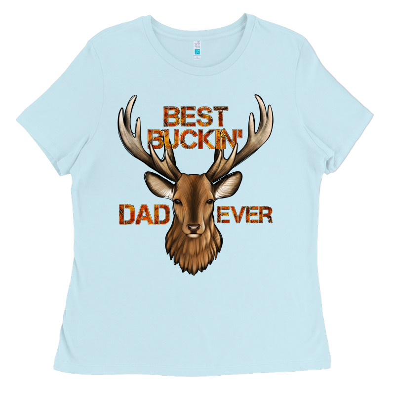 Best Buckin' Dad Ever Deer Ladies Tee by Jasminsmagicworld | Teevron