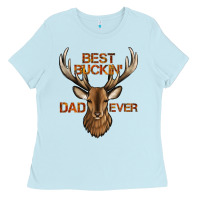 Baby Blue best buckin' dad ever deer Ladies Tee - Jasminsmagicworld