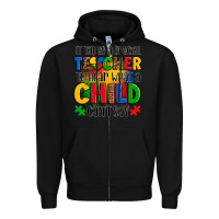 Black it takes a special teacher to hear what a child can't say Zipper Hoodie - OliviaCreatesArt