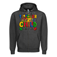 Charcoal Heather it takes a special teacher to hear what a child can't say Zipper Hoodie - OliviaCreatesArt